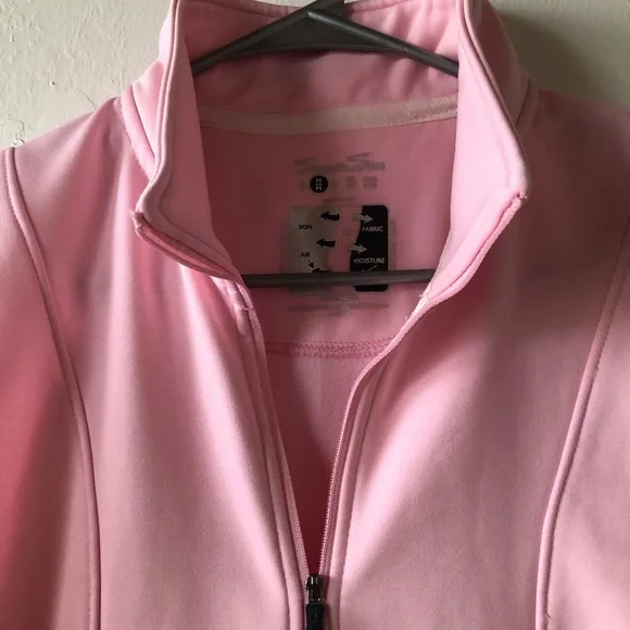 SECOND SKIN Womens Pink Waist Jacket Front & Pockets Zipped Size Medium - Picture 7 of 12